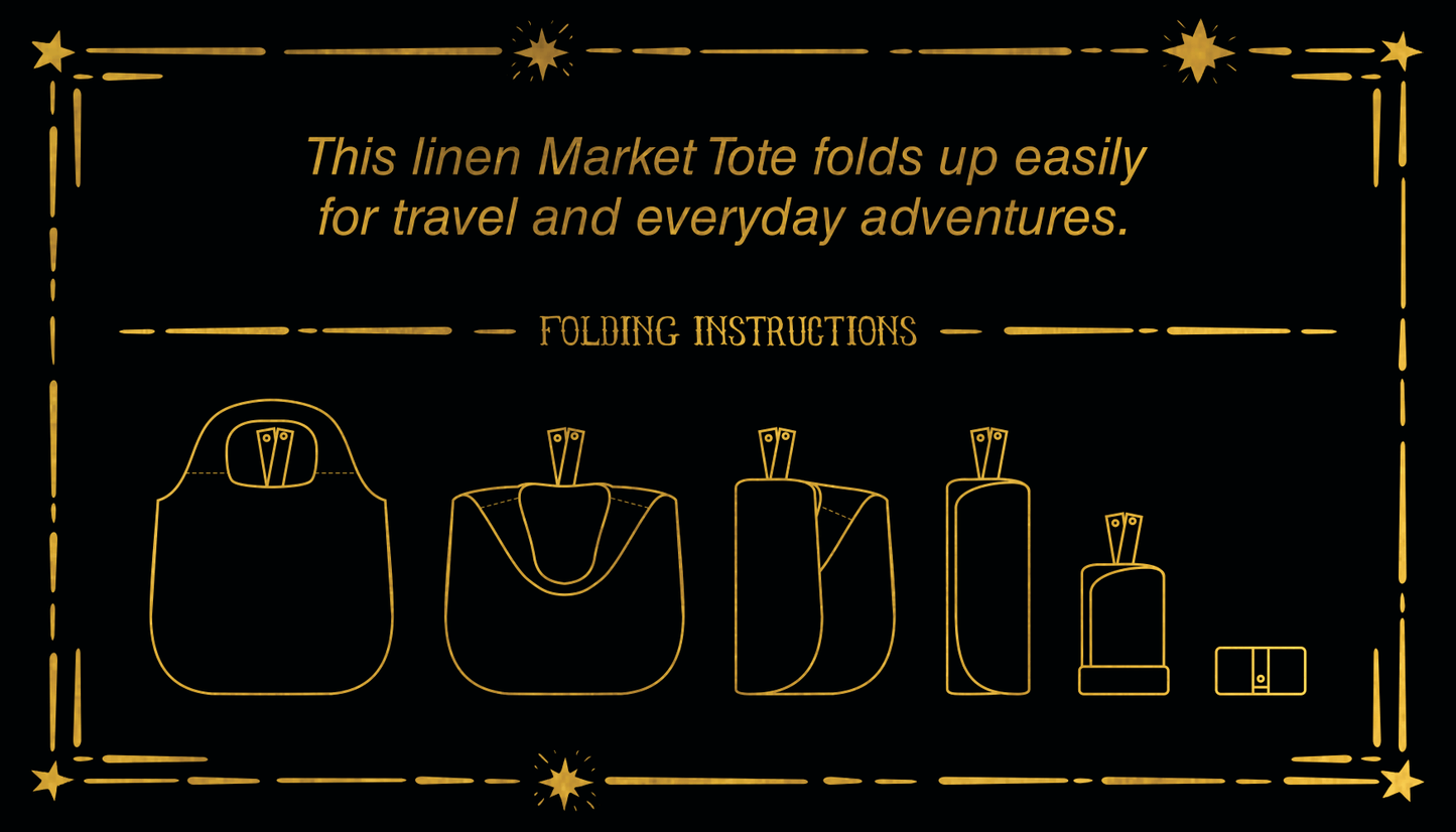 Tote bag folding instructions - Market of Stars