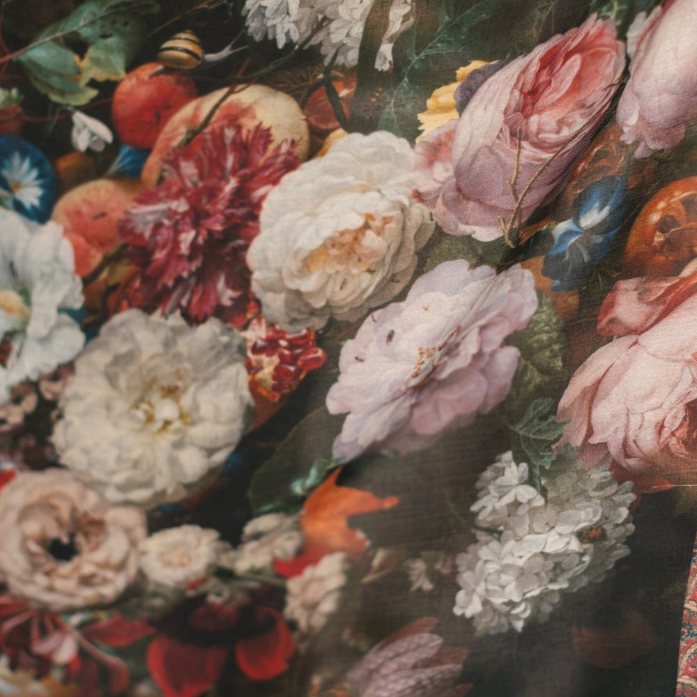 
                  
                    Hummingbirds and vintage floral artwork come to life on the Flight of Fancy Scarf – a lightweight, everyday scarf inspired by the paintings of Rachel Ruysch – Market of Stars.
                  
                