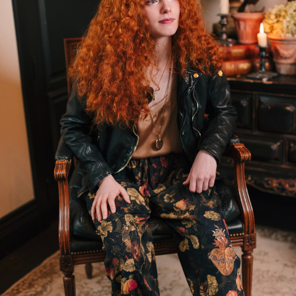 
                  
                    Model wearing a lightweight drapey viscose crepe pant that moves like poetry in motion. Relaxed, romantic and ready for adventure - Market of Stars
                  
                