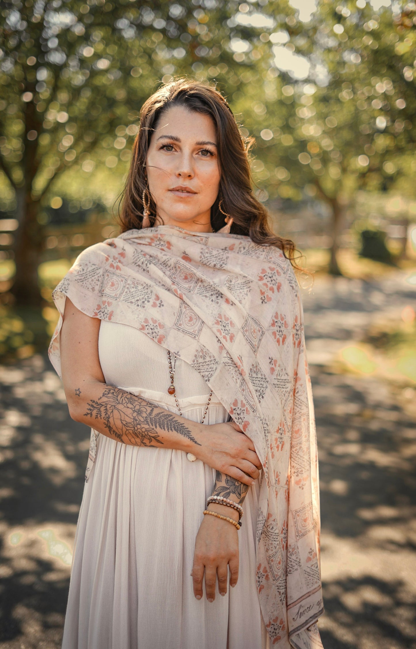 Scarf featuring a patchwork design inspired by a 200-year-old handwritten puzzle purse love letter with romantic poetry and vintage charm – Market of Stars