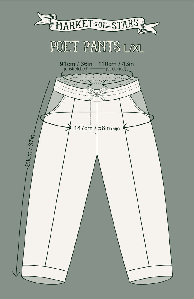 
                  
                    Model wearing a lightweight drapey viscose crepe pant that moves like poetry in motion. Relaxed, romantic and ready for adventure - Market of Stars
                  
                