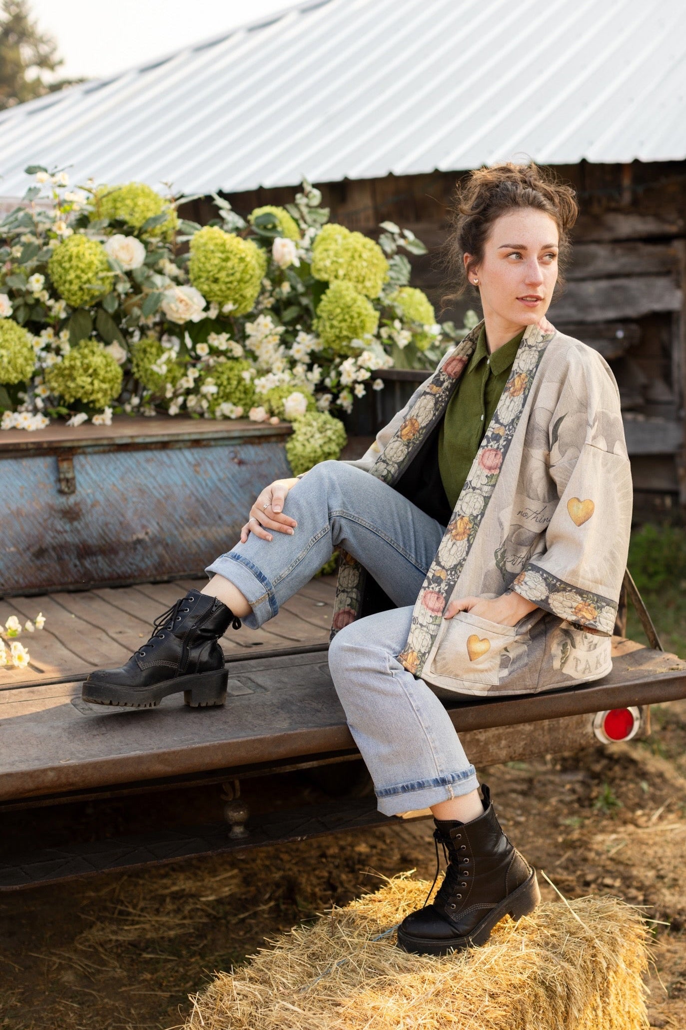 A cozy cardigan lined in fleece featuring Victorian collage artwork and the phrase “Life is nothing without friendship” – Market of Stars