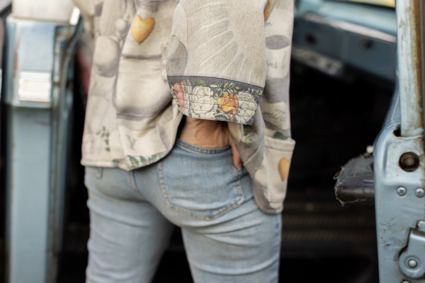 A cozy cardigan lined in fleece featuring Victorian collage artwork and the phrase “Life is nothing without friendship” – Market of Stars