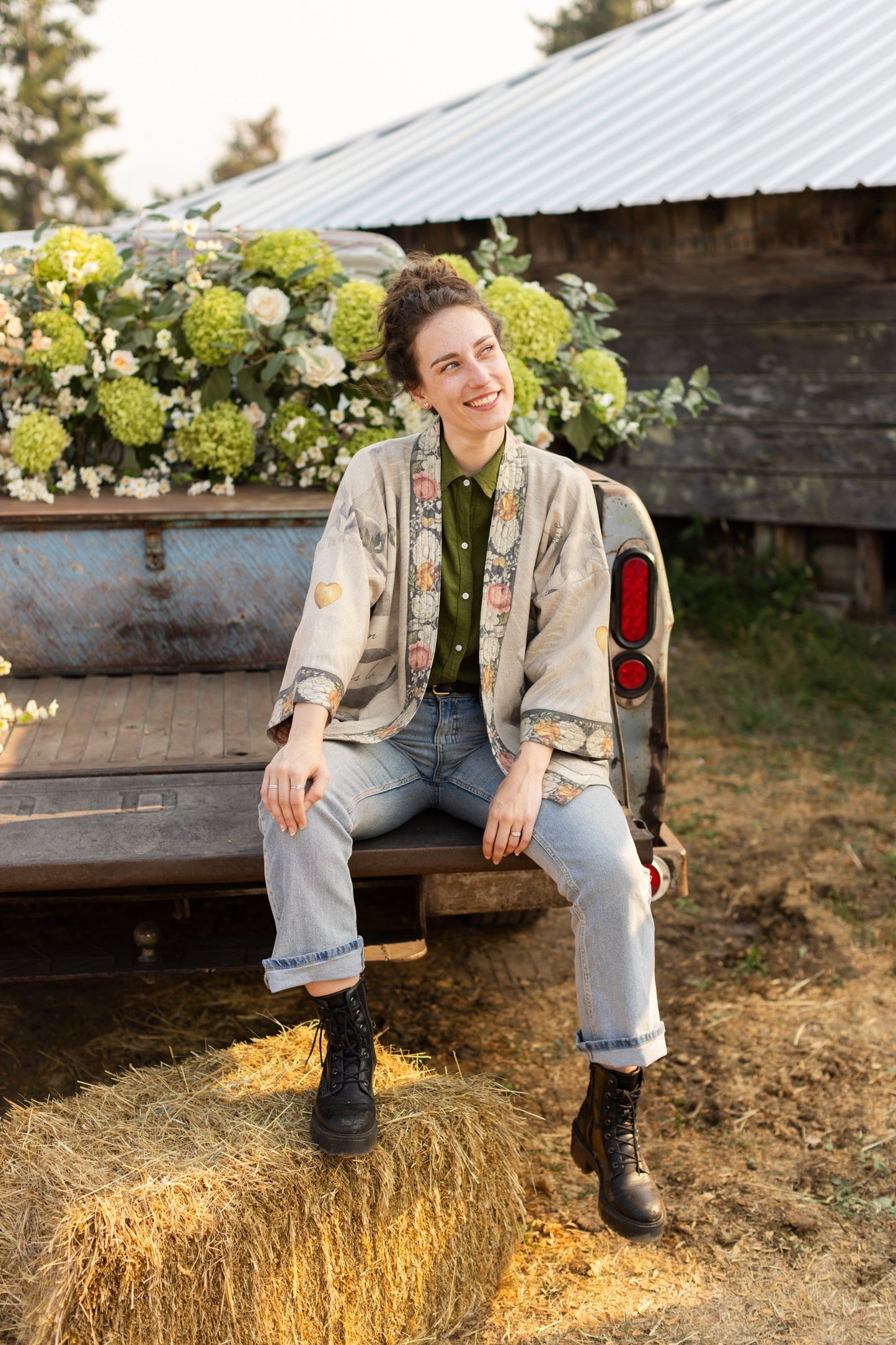 A cozy cardigan lined in fleece featuring Victorian collage artwork and the phrase “Life is nothing without friendship” – Market of Stars