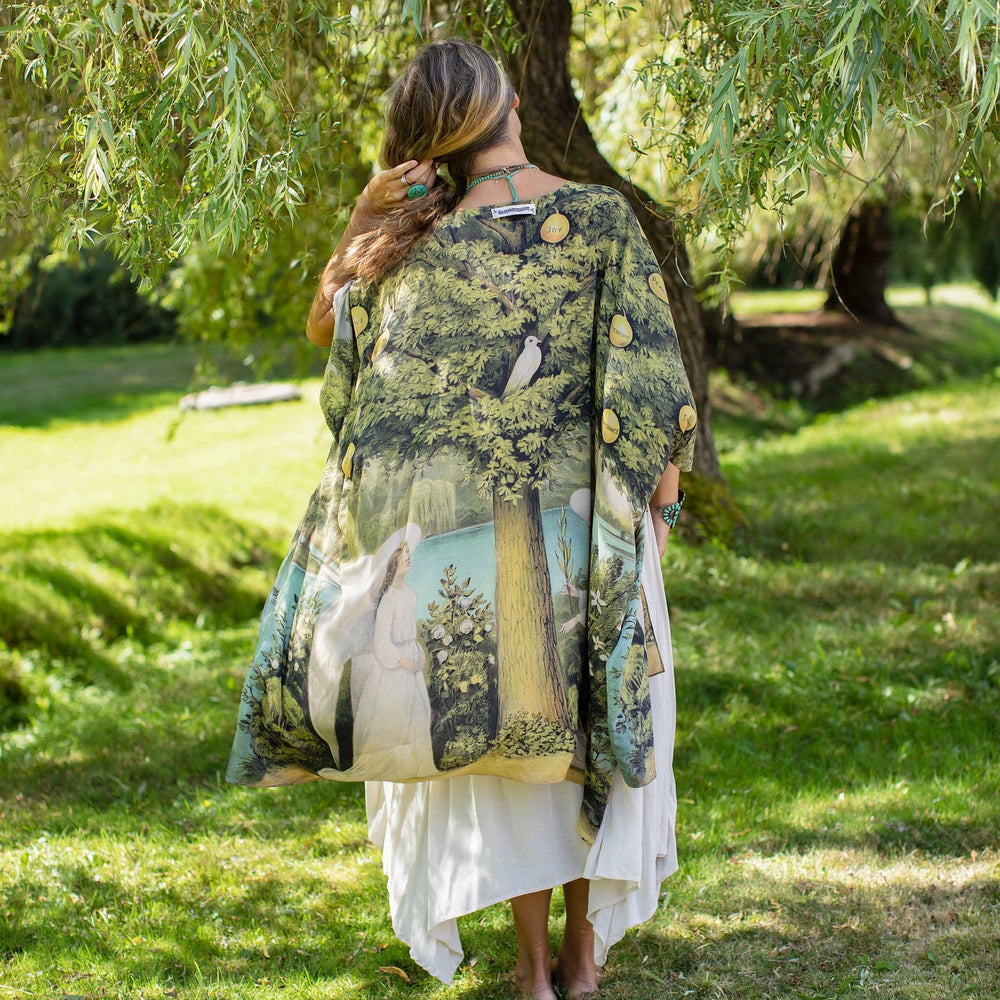 
                  
                    Model wearing Tree of Life Starduster celebrating growth renewal and timeless beauty – Market of Stars
                  
                