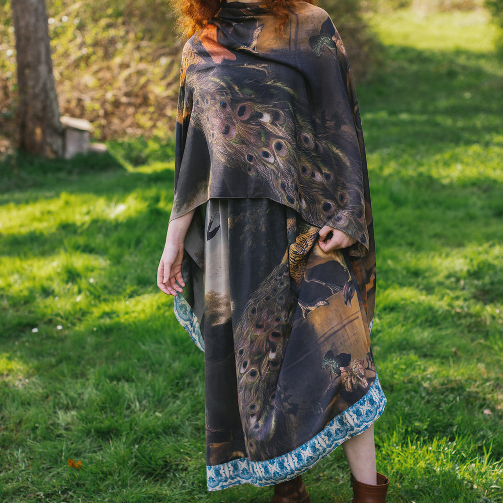 
                  
                    Wild Beauty Scarf with lush antique painterly florals birds and peacock – Market of Stars
                  
                